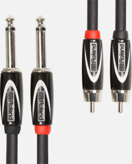 Cable Roland RCA a 1/4" 3 metros RCC-10-2R28 - RCC-10-2R28 CABLE AUDIO 3MT 2 RCA - 1/4 ROLAND
